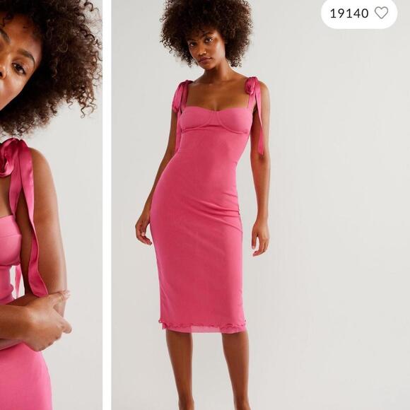 Free People x Intimately FP Girls Got Glam Slip Dress rasberry size S MWT